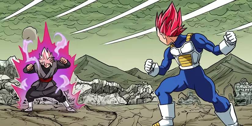 Super Saiyan Rose Goku Black vs Super Saiyan God Vegeta