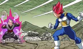 Super Saiyan Rose Goku Black vs Super Saiyan God Vegeta