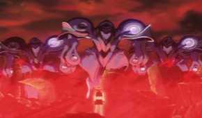 The Vision of Escaflowne Episode 1 Hitomi Kanzaki seeing the army of the Zaibach Empire in a vision