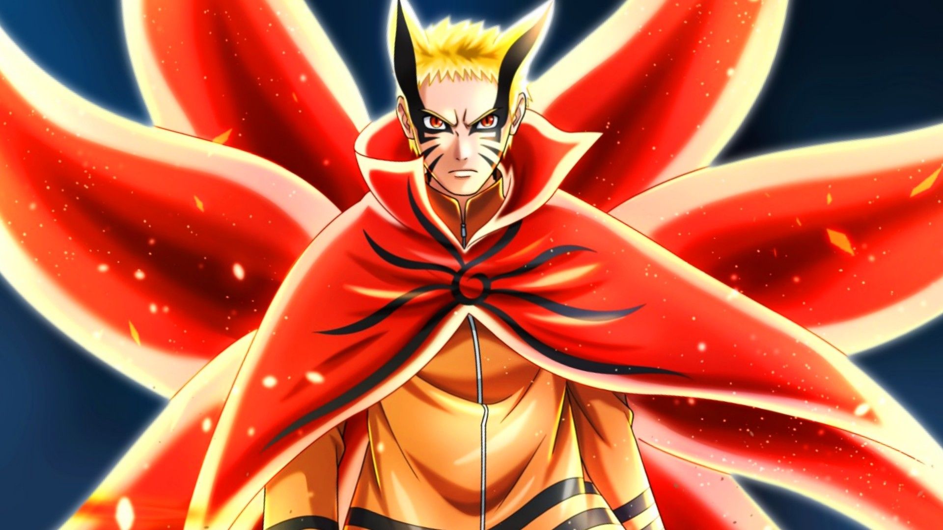 Image of Naruto Uzumaki using his strongest transformation called Baryon mode
