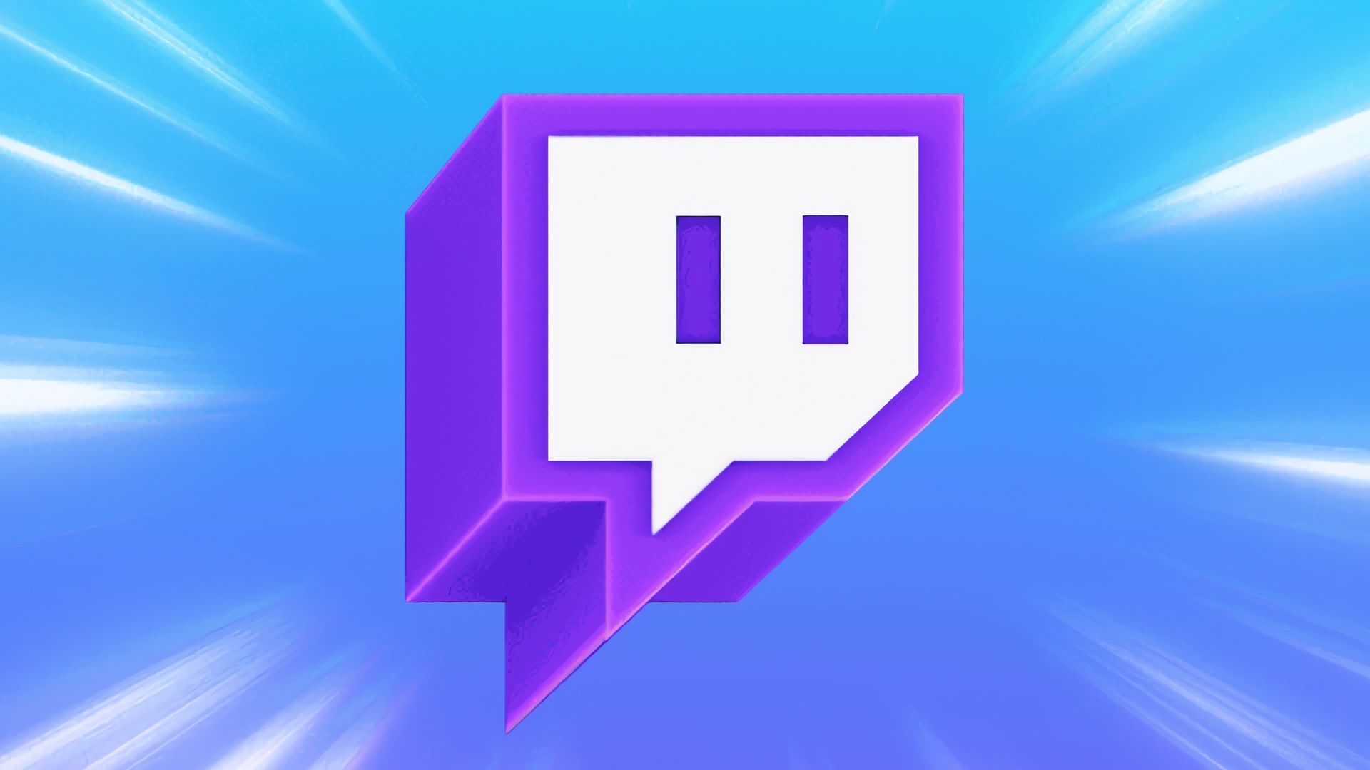 Twitch logo on bright blue background