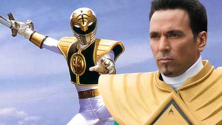 A combined image of the White Ranger and Tommy Oliver in Power Rangers