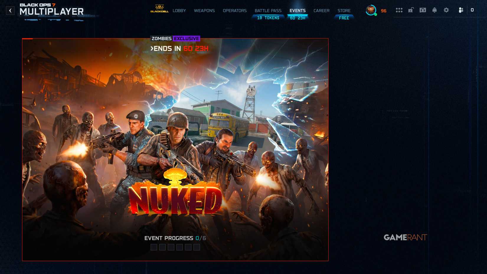 When will the Nuked Challenge event end in Black Ops 7 Zombies