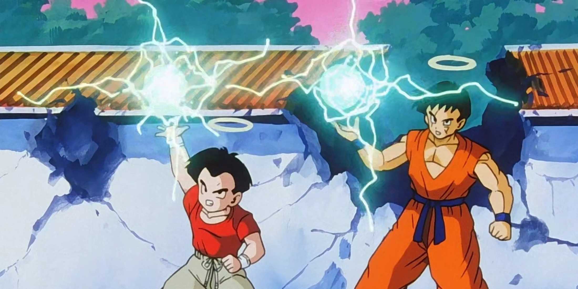 Yamcha and Krillin using Spirit Ball