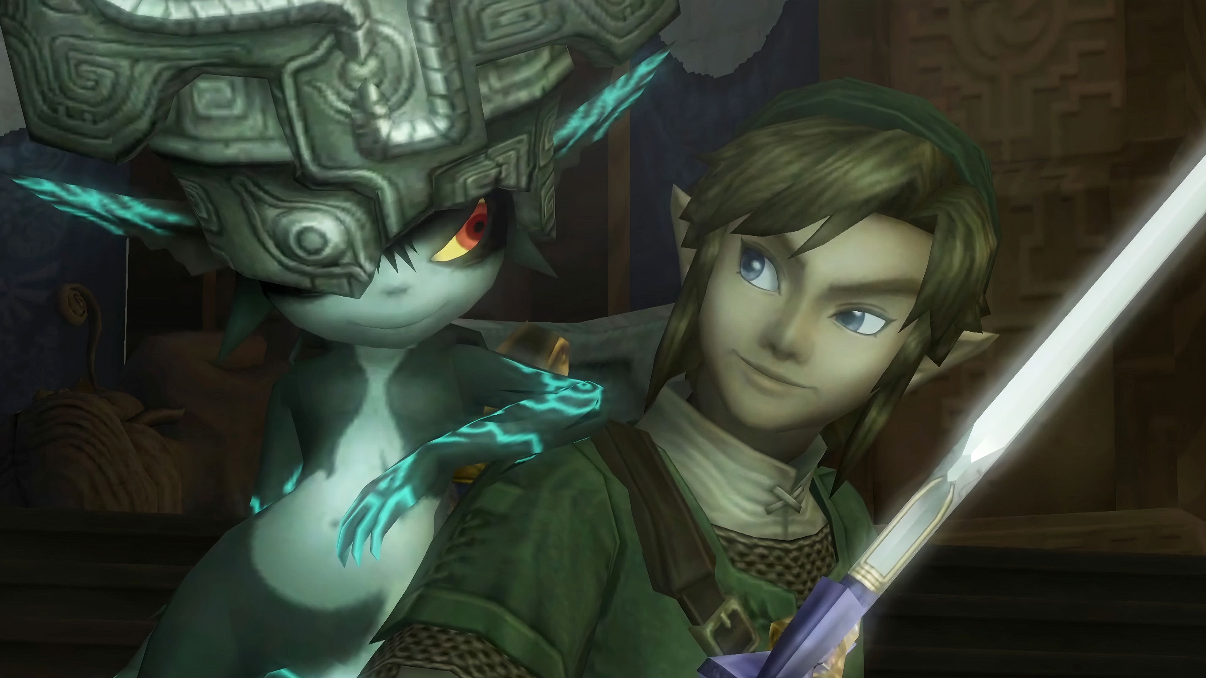Zelda Twilight Princess Midna and Link