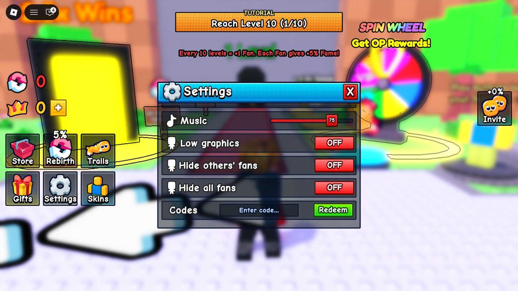 Fan +1 code tab per step