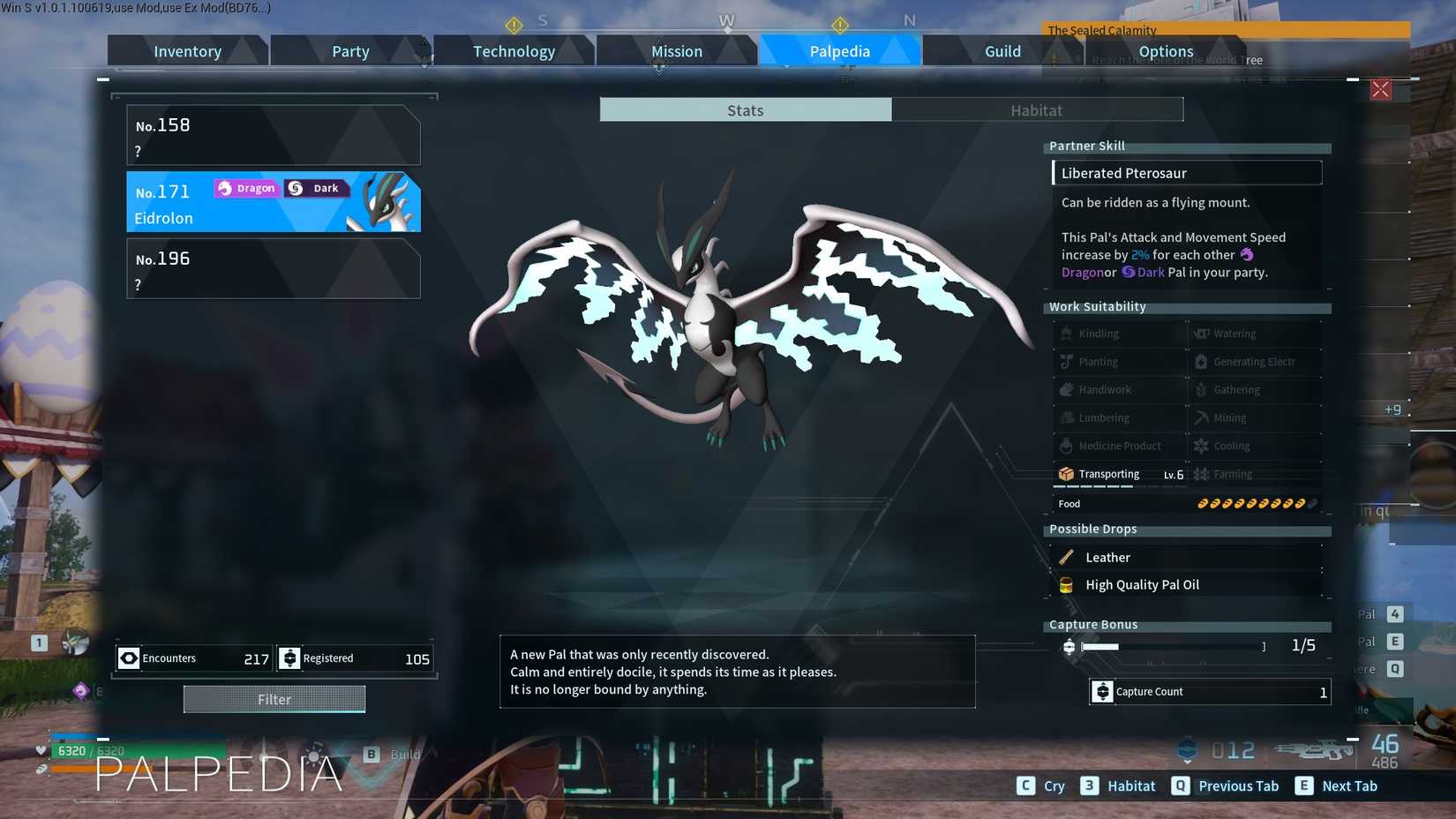 Palworld Eidrolon stats