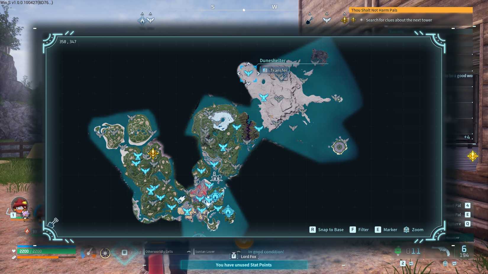 Palworld Duneshelter location