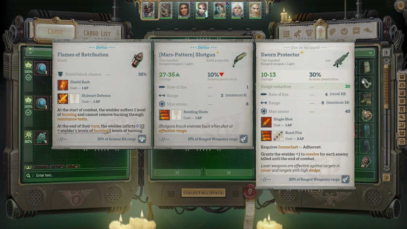 Rogue Trader Sworn Protector stats