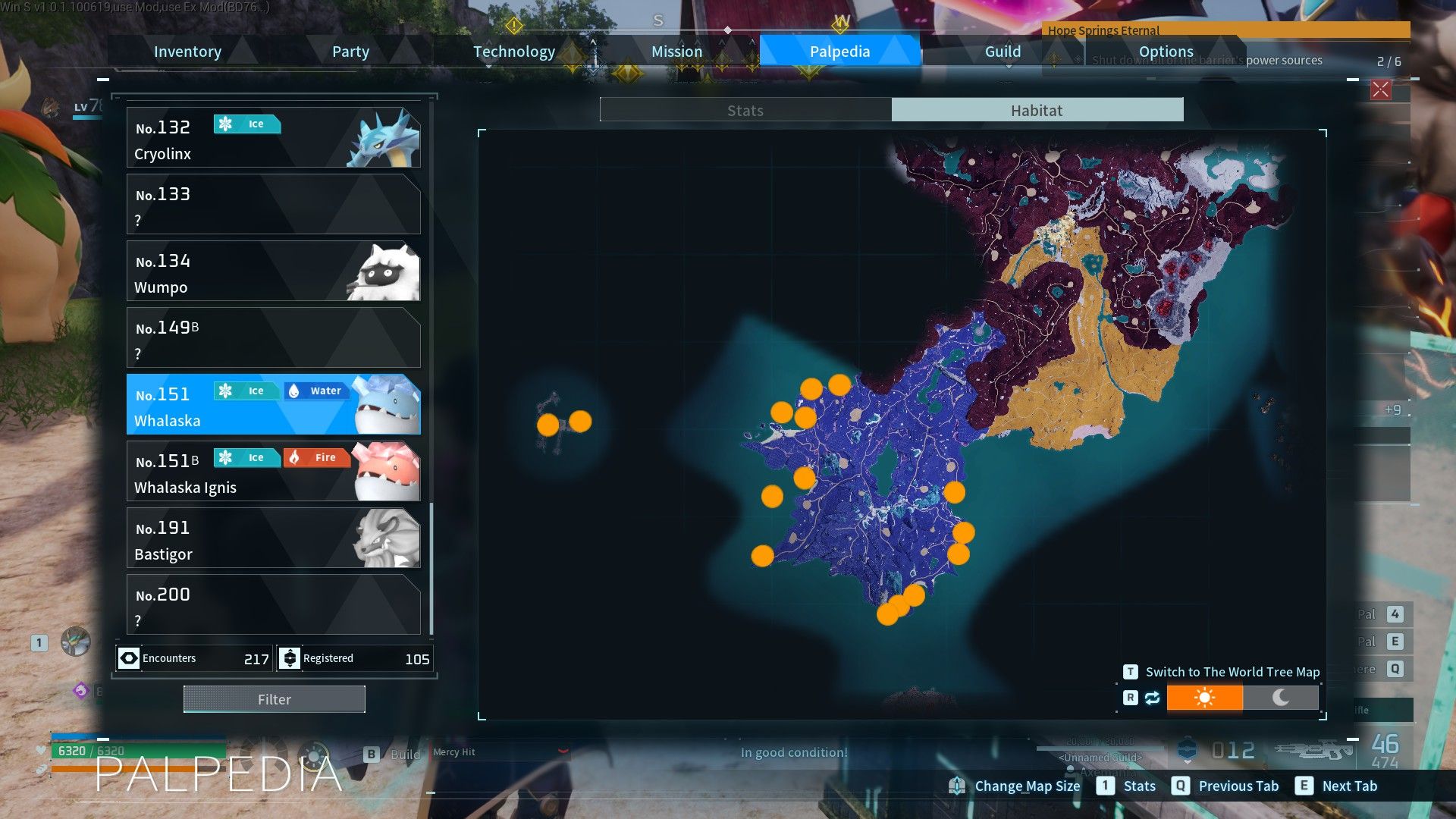 Palworld Whalaska map locations