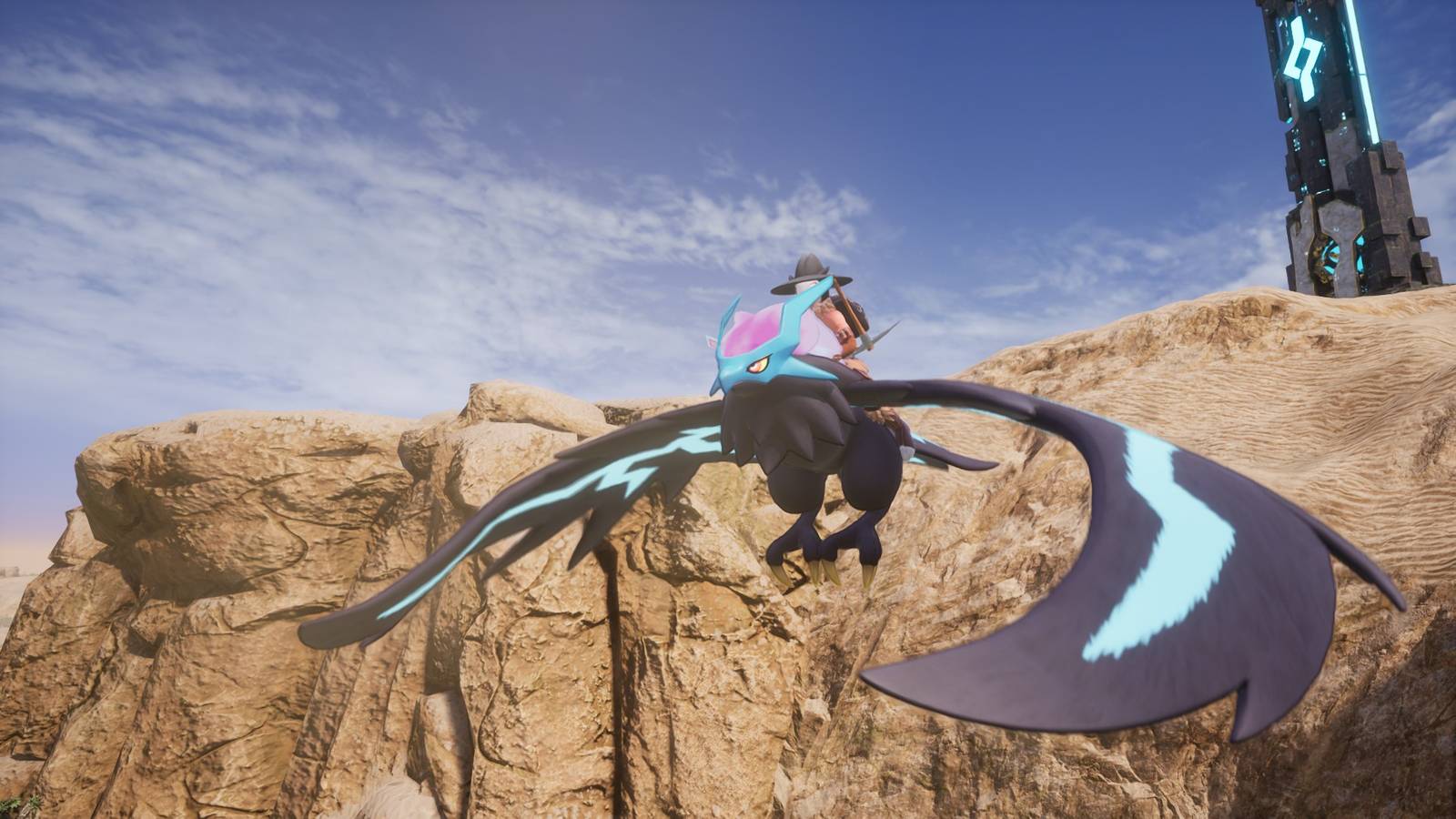 Palworld Helzephyr flying