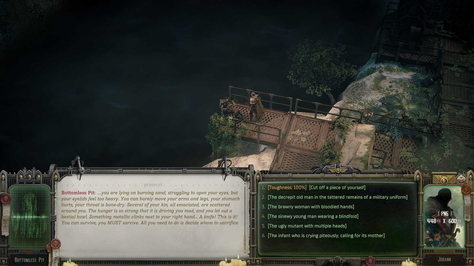 Rogue Trader Bottomless Pit sacrifice options
