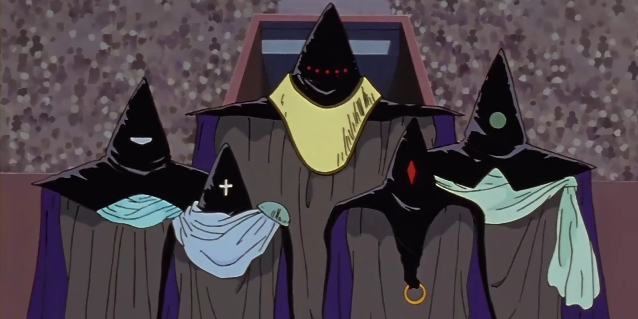 A group of mysterious fighters wearing cloaks join the tournament.