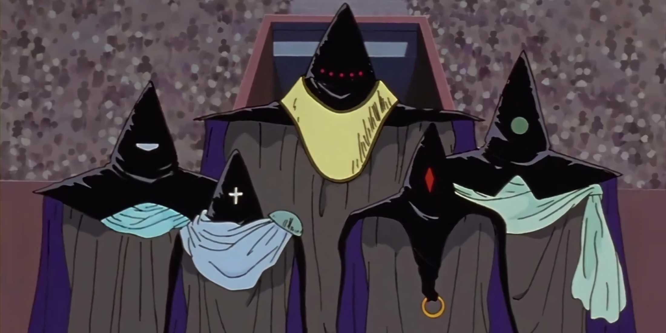 A group of mysterious fighters wearing cloaks join the tournament.