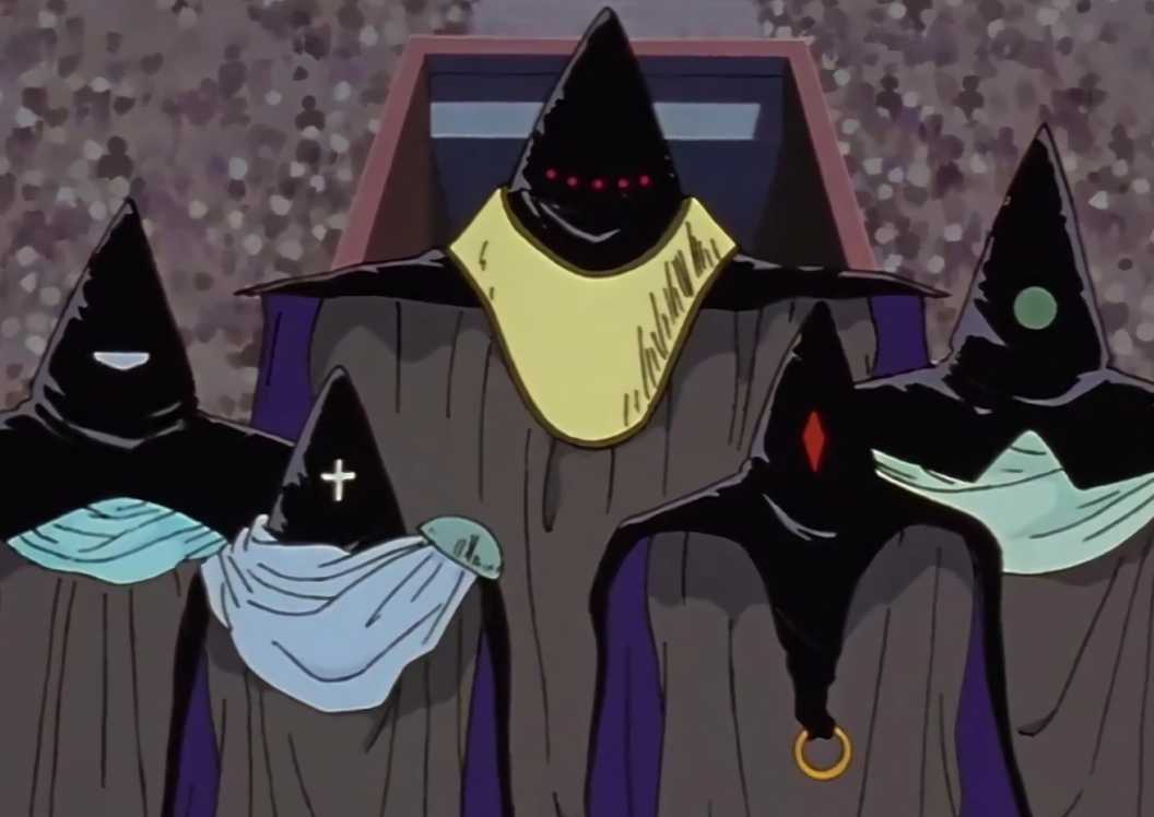 A group of mysterious fighters wearing cloaks join the tournament.