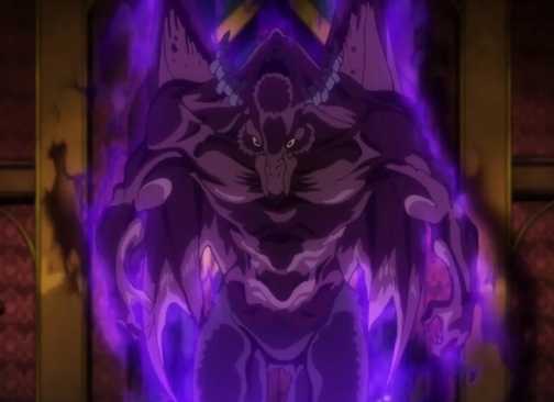 A lesser rank Daemon appears and prepares to fight the heroes.