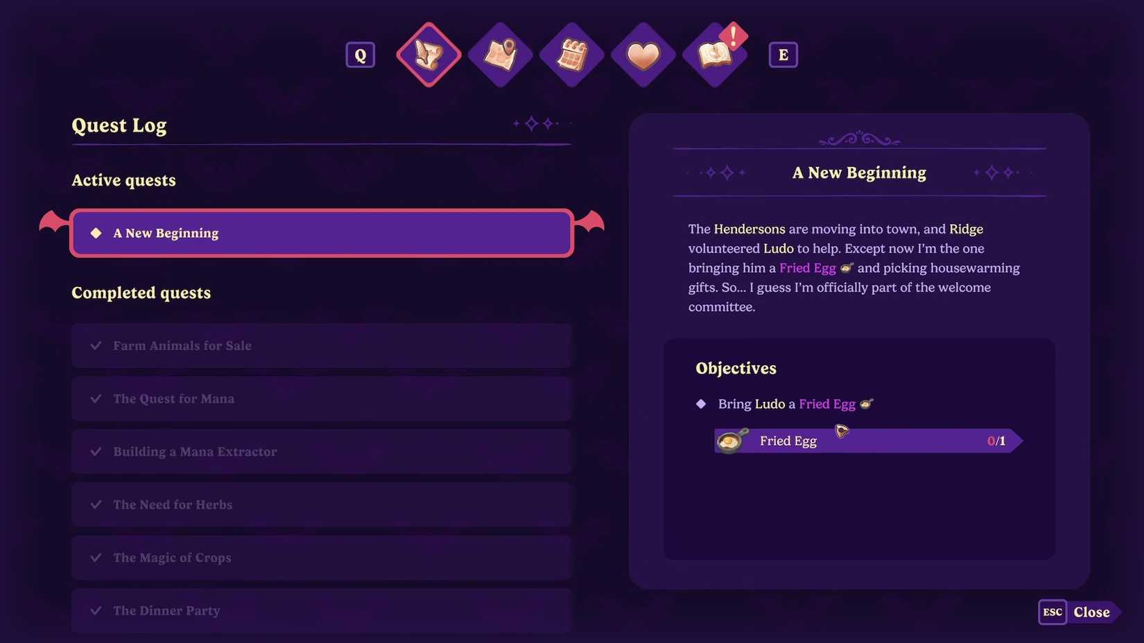 a new beginning quest in moonlight peaks
