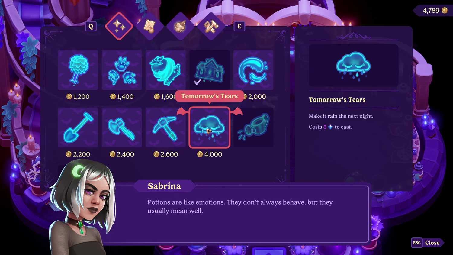 a touch of magic quest in moonlight peaks Use a Spell to make it rain