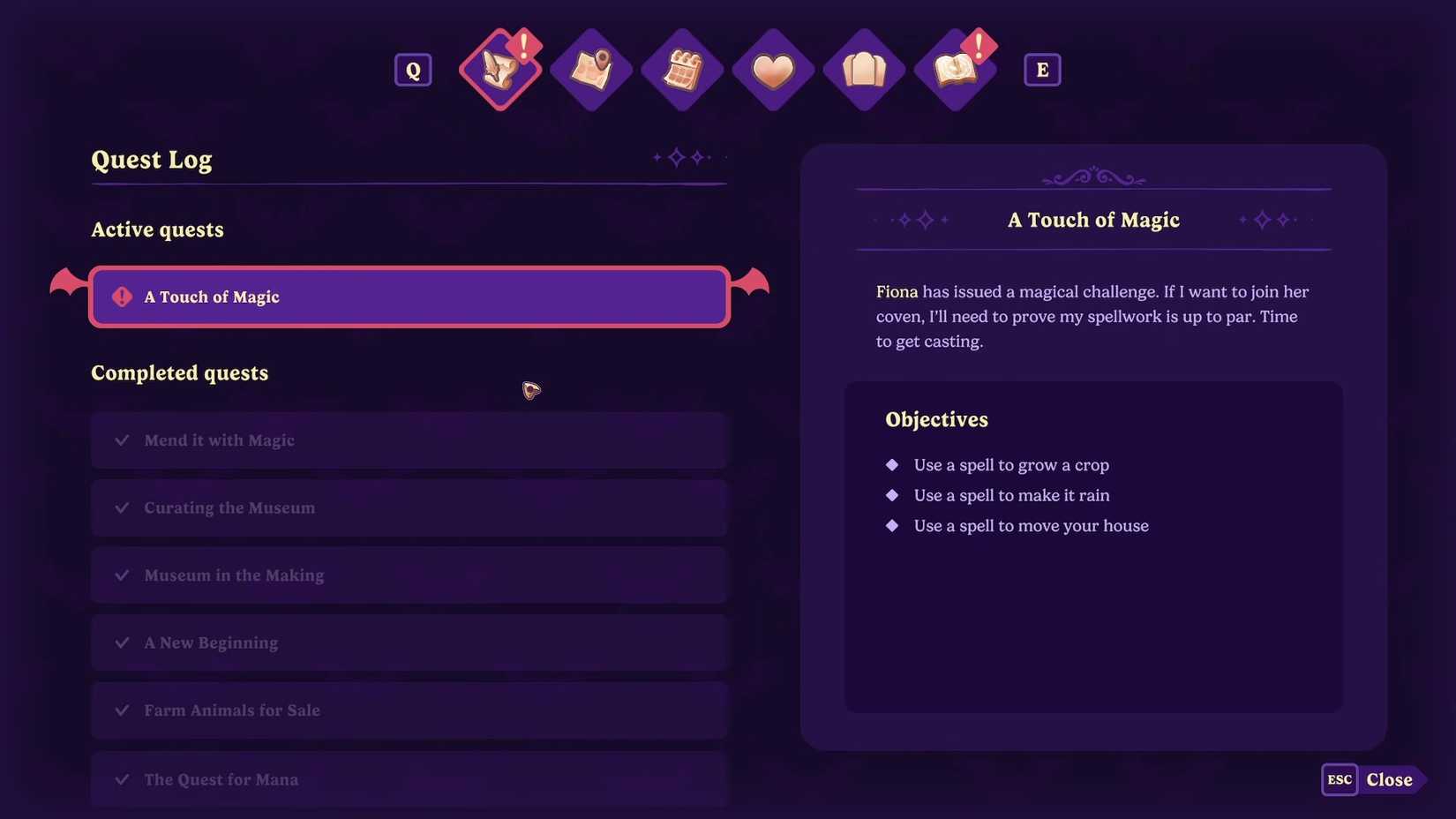 a touch of magic quest in moonlight peaks