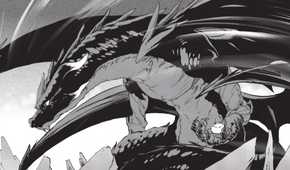 A True Dragon holding Rimuru during the first chapters of the manga.