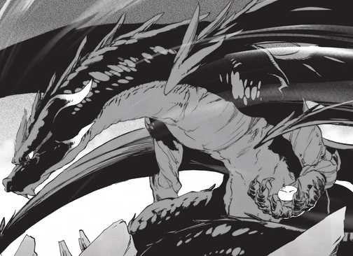 A True Dragon holding Rimuru during the first chapters of the manga.