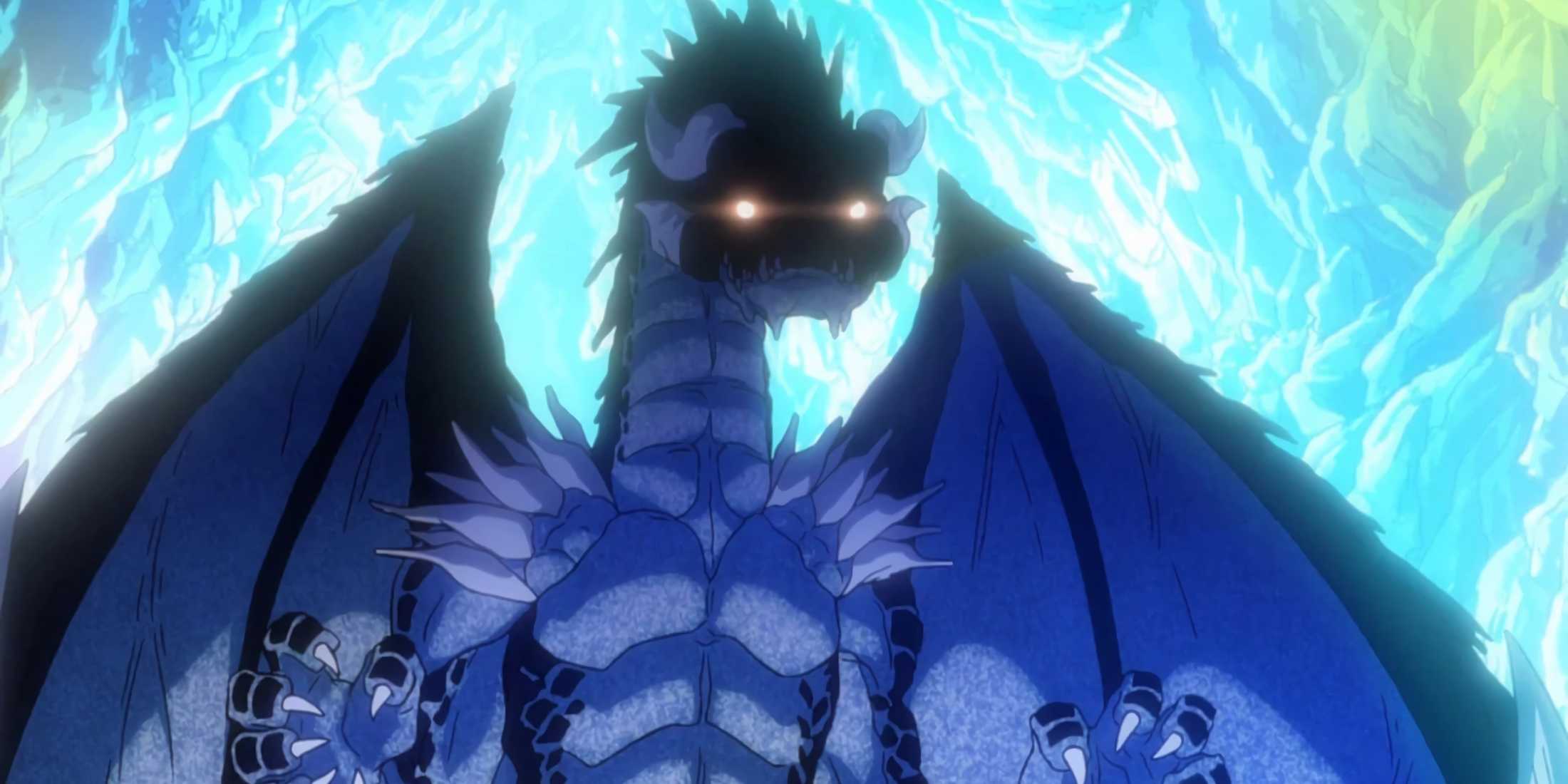 A True Dragon prepared to fight, as seen in the anime series.