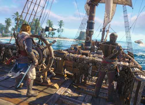 Edward Kenway commands his ship in AC Black Flag Resynced