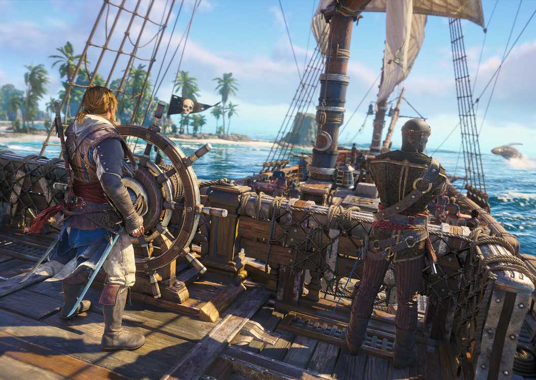 Edward Kenway commands his ship in AC Black Flag Resynced