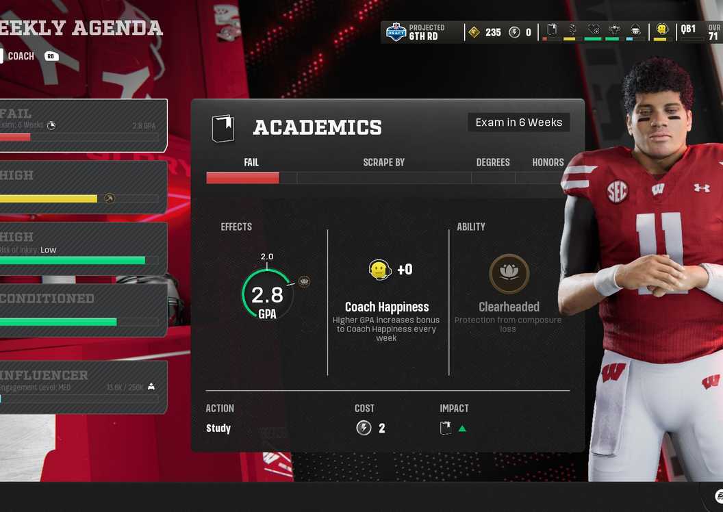 Academics Skill - College Football 27