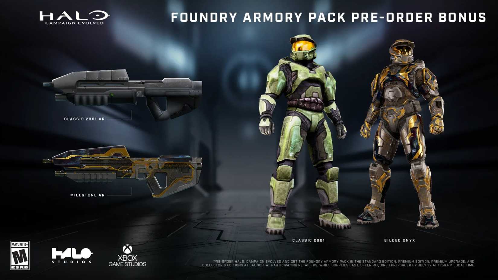 All pre-order bonuses developed in the Halo campaign