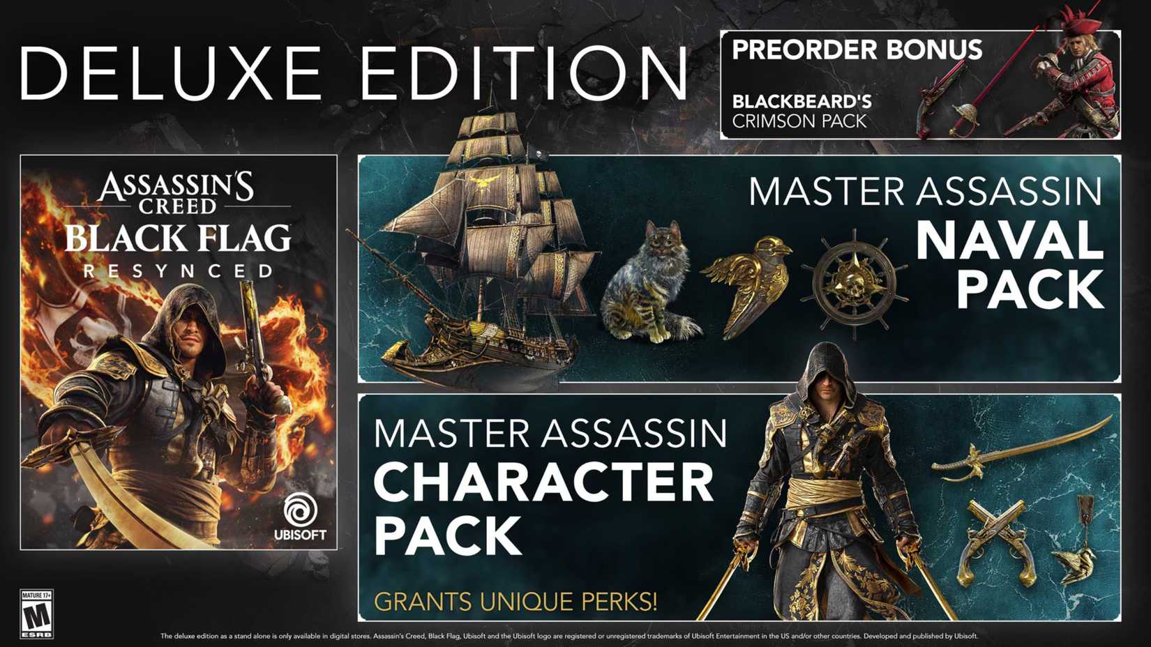 All Preorder and Deluxe Edition Bonuses AC Black Flag Resynced