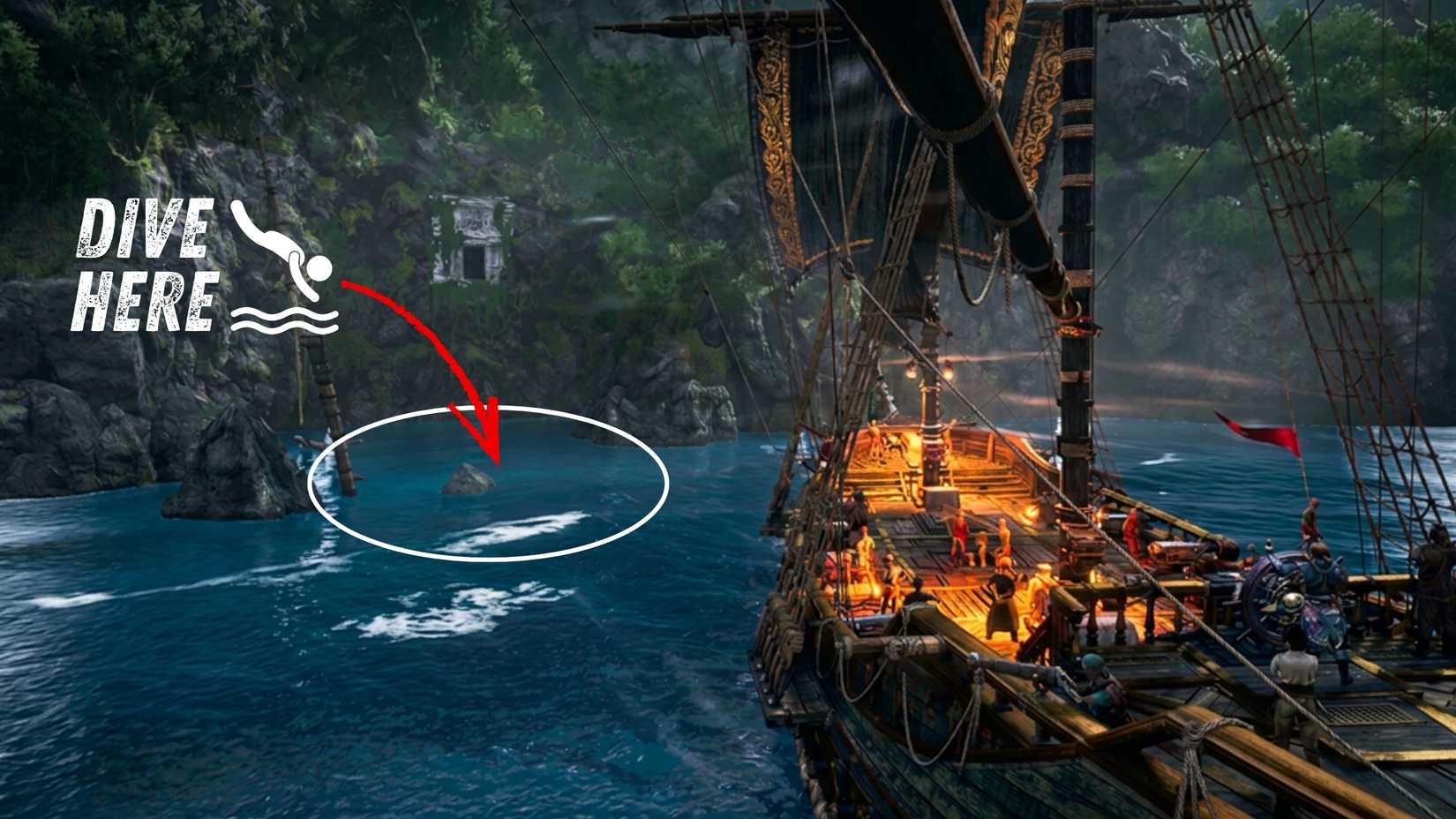 Ambergris Key Entrance Dive Pirate Captain Outfit AC Black Flag Resynced