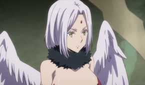 An Angel prepared to fight against an unknown opponent.