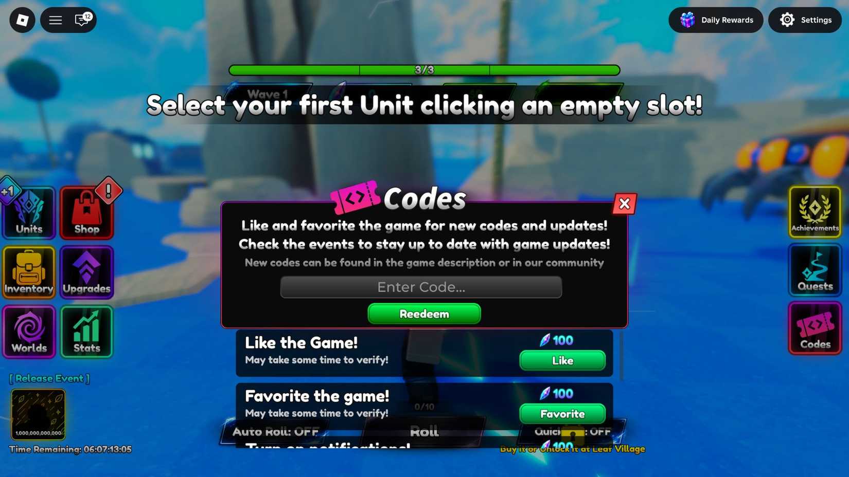 Anime RNG Defense Codes