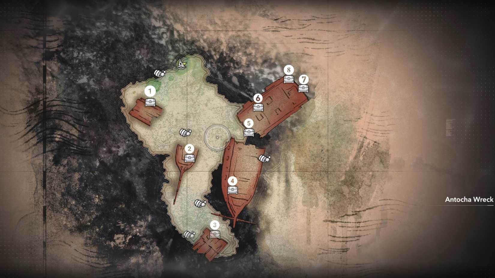 Antocha Wreck All Chests Location AC Black Flag Resynced (1)