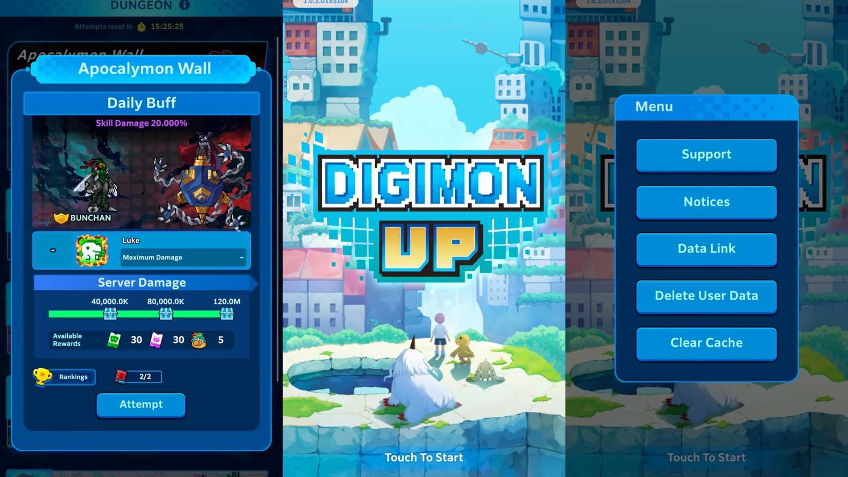 Apocalymon Wall Clear Cache Fix Digimon UP