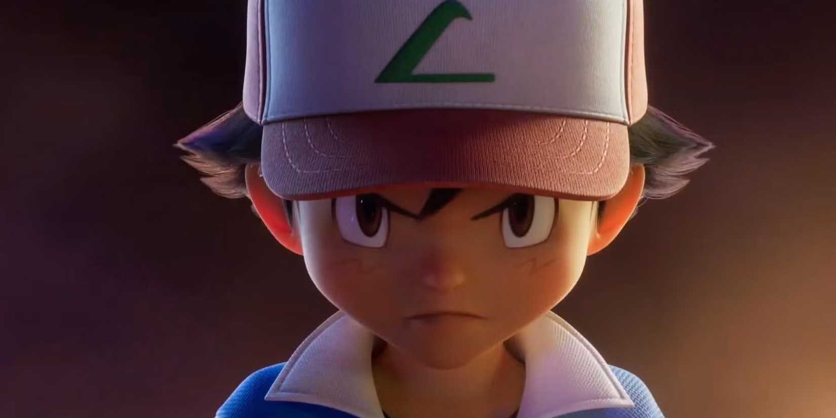 Ash prepares to fight Mewtwo during the final battle of the movie.