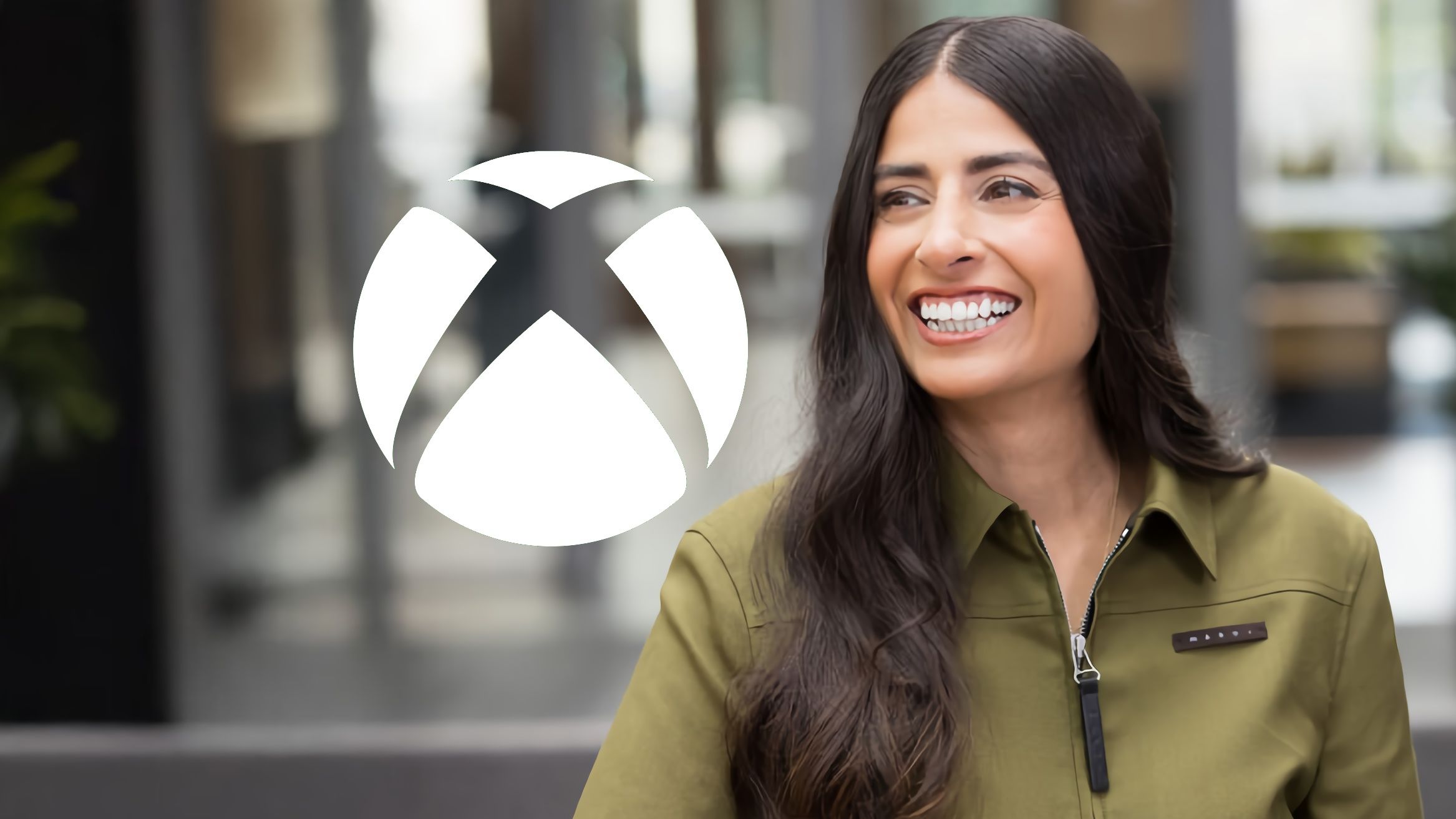 Microsoft CEO Asha Sharma and the Xbox logo