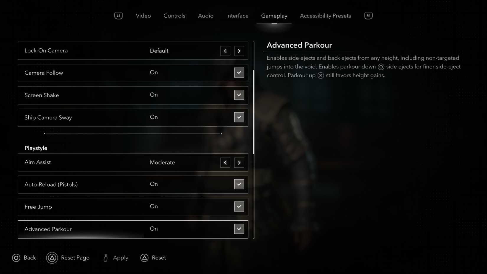 Assassin's Creed Black Flag Resynced Enabling Advanced Parkour Settings