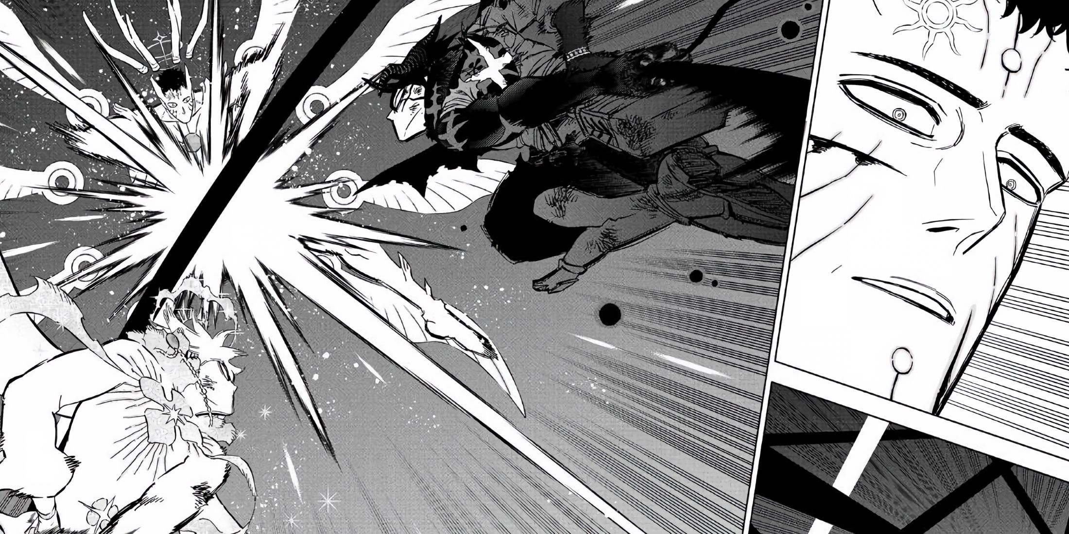 Asta and Yuno overcome Lucius' defenses and manage to reach the villain.