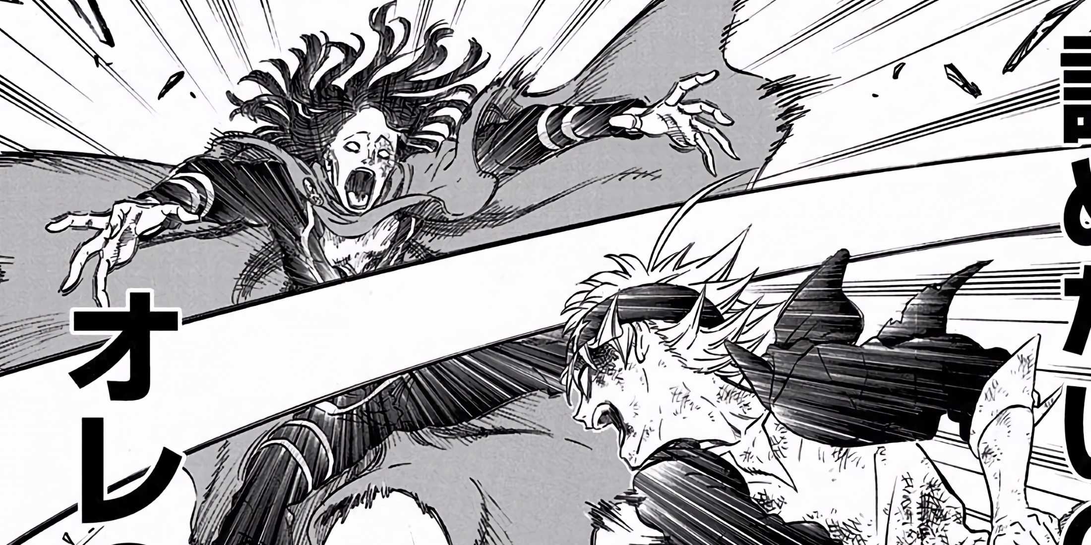 Asta defeats Revchi by hitting the man with his sword.