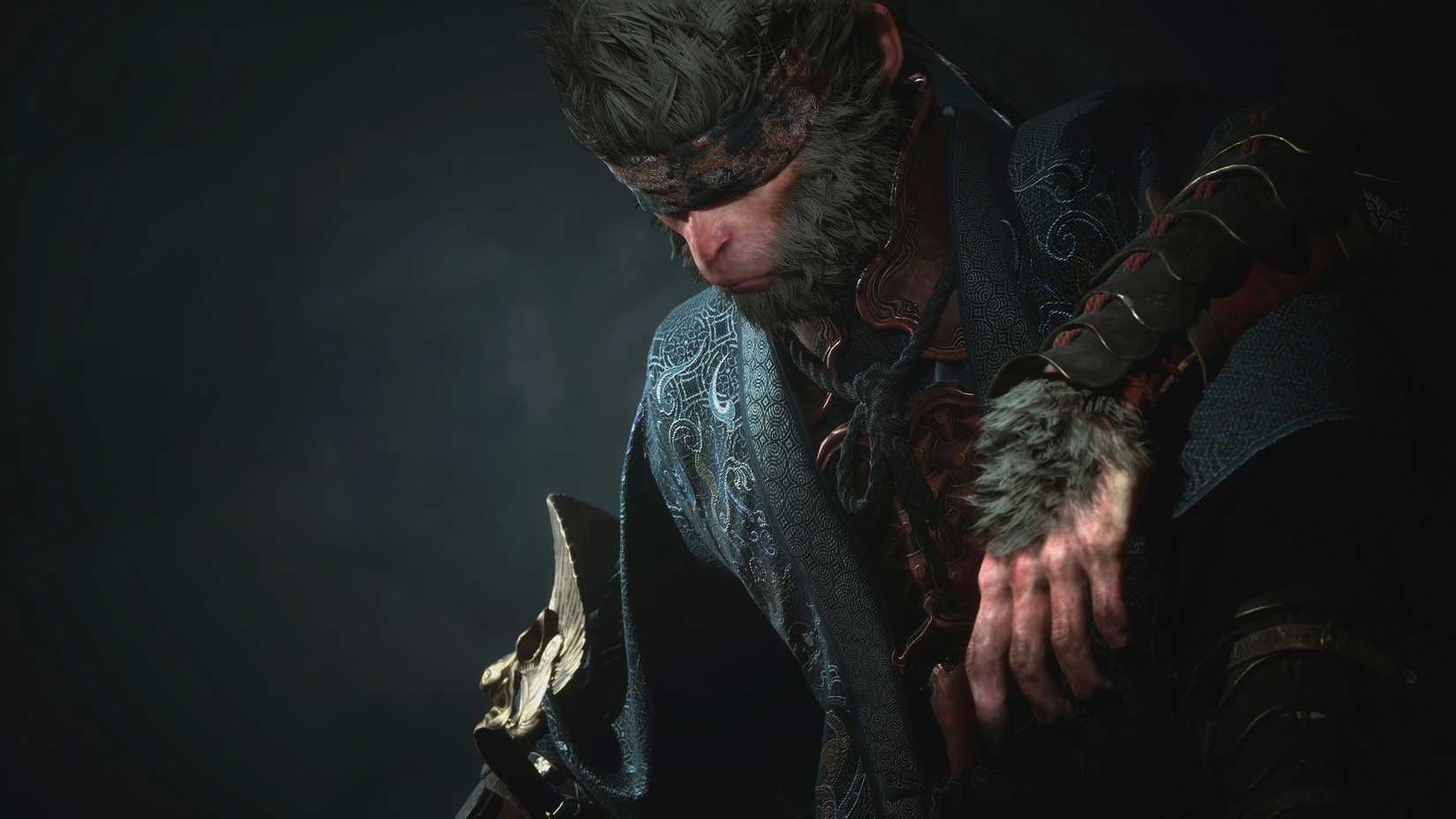 Black Myth Wukong kneeling