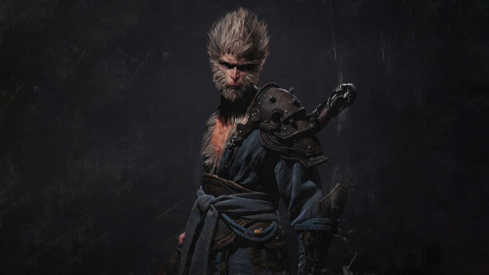 The black myth of Wukong Sun on a dark background