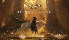 Key art for Beast of Reincarnation featuring Emma and Koo walking in a Blighted Forest