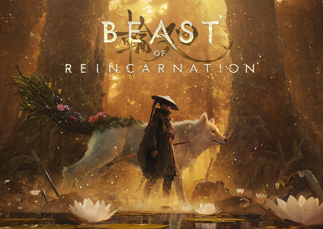 Key art for Beast of Reincarnation featuring Emma and Koo walking in a Blighted Forest