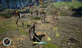 Emma facing off against a group of Golems in Beast of Reincarnation