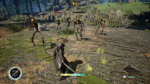 Emma facing off against a group of Golems in Beast of Reincarnation