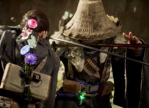 Emma clashing swords with a masked enemy in Beast of Reincarnation