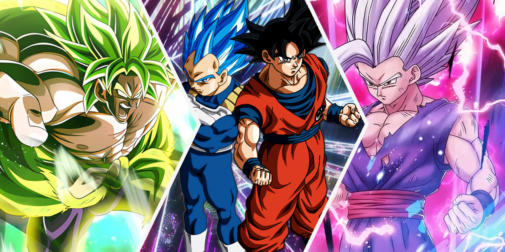 Broly, Vegeta, Son Goku, Son Gohansu