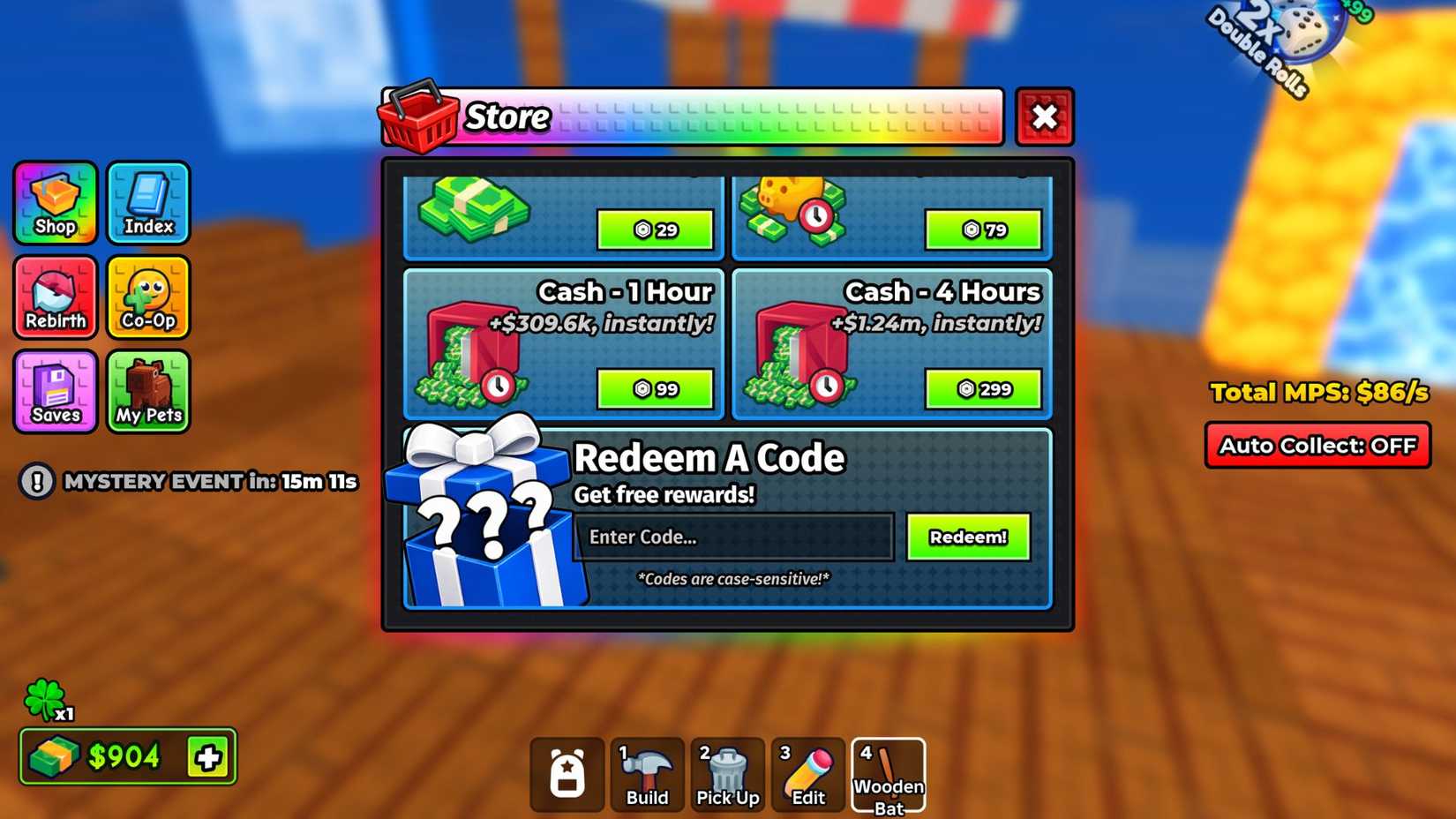 Build a Base and Steal the codes tab